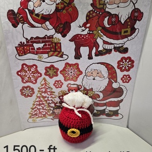 Horholt mikulás zsák mini, Karácsony, Mikulás, Mikulás zsák, Horgolás, MESKA