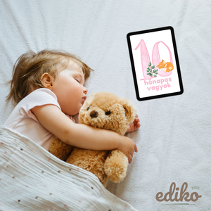 Digitális babakártyák  24 nyomtatható lányos mérföldkő kártya - művészet - grafika & illusztráció - digitális - Meska.hu