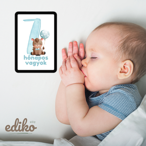 Digitális babakártyák  24 nyomtatható mérföldkő kártya (Kisfiú) - művészet - grafika & illusztráció - digitális - Meska.hu