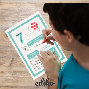 Számoljunk 1-től 10-ig -Számírás és számfelismerő fejlesztő munkafüzet (nyomtatható PDF) - játék & sport - készségfejlesztő és logikai játék - oktató játékok - Meska.hu