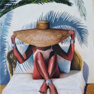 Kalapos nő - Meska.hu