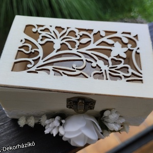 Gyűrűtartó kis fadoboz  - esküvő - kiegészítők - gyűrűtartó & gyűrűpárna - Meska.hu