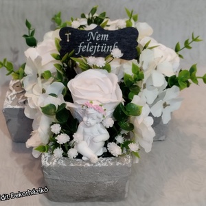 Kőkereszt sírdísz mindenszentekre - otthon & életmód - vallás - temetkezési tárgy - Meska.hu