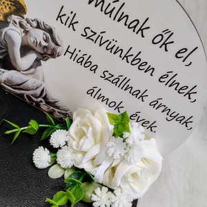 Fa talpas angylkás sírdísz (kicsi) - otthon & életmód - vallás - temetkezési tárgy - Meska.hu