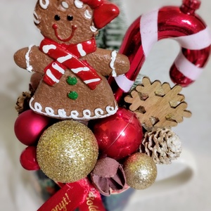 Bögrés mézikés asztaldísz  - karácsony - adventi díszek - adventi asztaldísz - Meska.hu