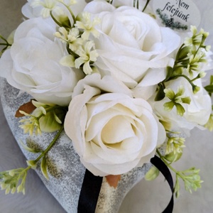 Szív beton kaspós sírdísz Mindenszentekre - otthon & életmód - vallás - temetkezési tárgy - sírdísz, kegyeleti dísz - Meska.hu