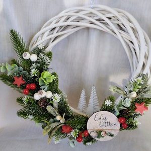 Téli Édes Otthon ajtódísz-egy kis varázs az otthonodba - karácsony - karácsonyi lakásdekoráció - karácsonyi ajtódíszek - Meska.hu