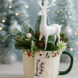 Téli varázs bögrében szarvassal - Meska.hu