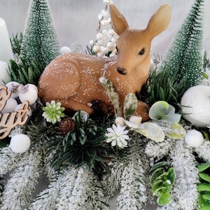 Ezüstös téli erdő adventi asztaldísz - karácsony - adventi díszek - adventi asztaldísz - Meska.hu