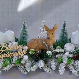 Ezüstös téli erdő adventi asztaldísz - karácsony - adventi díszek - adventi asztaldísz - Meska.hu