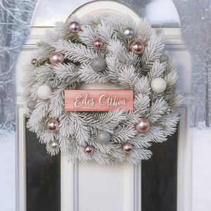 Havas fenyőágas téli ajtódísz  - Meska.hu