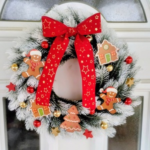 Mézeskalacsos karácsonyi ajtódísz  - karácsony - adventi díszek - adventi ajtódísz - Meska.hu