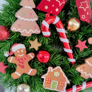 Mézikés karácsonyi ajtódísz  - karácsony - karácsonyi lakásdekoráció - karácsonyi ajtódíszek - Meska.hu