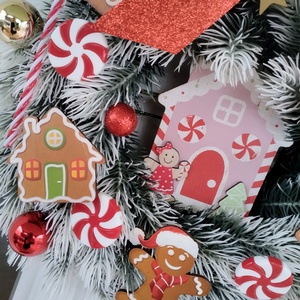 Mézeskalácsos karácsonyi ajtódísz  - karácsony - karácsonyi lakásdekoráció - karácsonyi ajtódíszek - Meska.hu