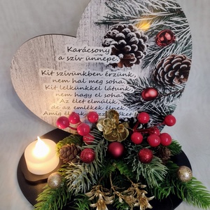 Karácsonyi természetes hatású sírdísz - Meska.hu