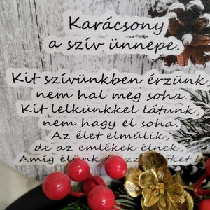 Karácsonyi természetes hatású sírdísz - otthon & életmód - vallás - temetkezési tárgy - sírdísz, kegyeleti dísz - Meska.hu