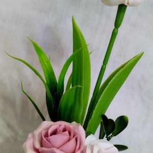 Rózsaszín kaspós kis tavaszi asztaldísz - otthon & életmód - dekoráció - Meska.hu