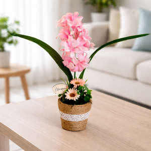 Tavaszi asztaldísz rózsaszín jácinttal, Otthon & Életmód, Virágdekoráció, Virágdíszek, Virágdísz kaspóban, Mindenmás, Virágkötés, MESKA