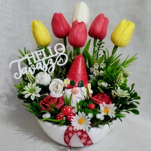 Epermanós tavaszi asztaldísz  - otthon & életmód - dekoráció - asztal és polc dekoráció - asztaldísz - Meska.hu