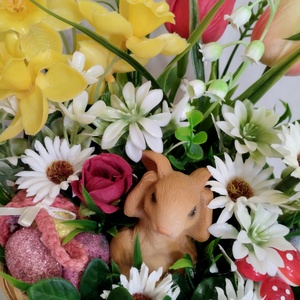 Fejét fogó nyuszis tavaszi asztaldísz  - otthon & életmód - dekoráció - húsvéti asztaldíszek - Meska.hu