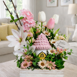 Gombaházikós tavaszi asztaldísz  - Meska.hu