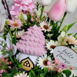 Gombaházikós tavaszi asztaldísz  - otthon & életmód - dekoráció - asztal és polc dekoráció - asztaldísz - Meska.hu