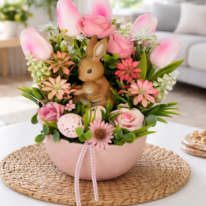 Nyuszik kertje- tavaszi asztaldísz  - Meska.hu