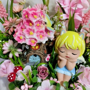 Álmodozó tündérkés tavaszi asztaldísz  - otthon & életmód - dekoráció - asztal és polc dekoráció - asztaldísz - Meska.hu