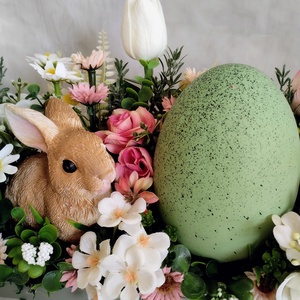 Helló Tavasz- Nyuszis asztaldísz - ünnepi díszek, dekorációk - húsvéti díszek és dekorációk - húsvéti asztaldíszek - Meska.hu