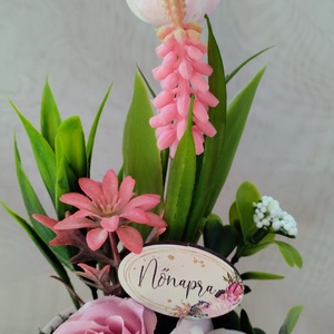 Halvány rózsaszín kaspós kis asztaldísz  - otthon & életmód - dekoráció - asztal és polc dekoráció - asztaldísz - Meska.hu