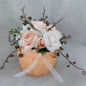 Barack virágbox - otthon & életmód - virágdekoráció - virágok - virágbox - Meska.hu