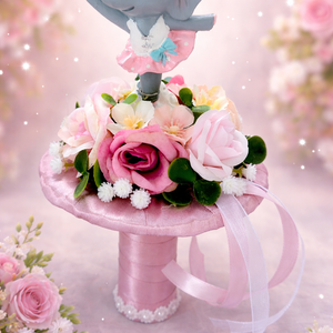 Ovis ballagási csokor elefántos balerinával  - Meska.hu