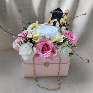 Rózsaszín táskadísz  - otthon & életmód - virágdekoráció - virágok - virágbox - Meska.hu