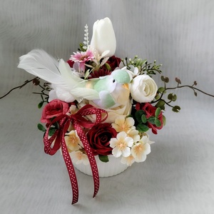 Madárkás asztaldísz - otthon & életmód - dekoráció - asztal és polc dekoráció - asztaldísz - Meska.hu