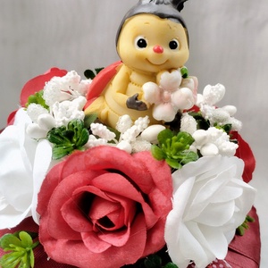 Katicás ovis ballagási csokor  - otthon & életmód - virágdekoráció - virágok - virágcsokor - Meska.hu