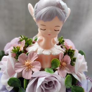 Lila tündéres ovis ballagási csokor  - otthon & életmód - virágdekoráció - virágok - virágcsokor - Meska.hu