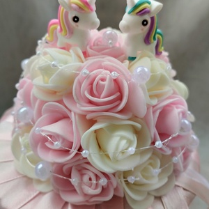 Habrózsás unikornisos ovis ballagási csokor  - otthon & életmód - virágdekoráció - virágok - virágcsokor - Meska.hu