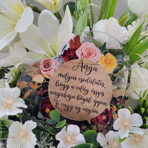 Fehér magnólia álom asztaldísz  - otthon & életmód - dekoráció - asztal és polc dekoráció - asztaldísz - Meska.hu