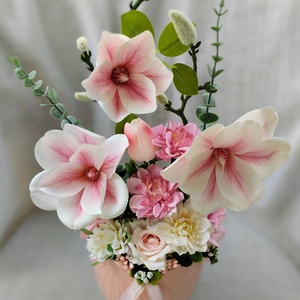 Rózsaszín magnólia álom asztaldísz  - otthon & életmód - virágdekoráció - virágdíszek - asztali virágdísz - Meska.hu