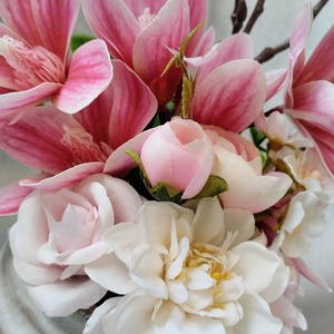 Pink magnóliás asztaldísz  - otthon & életmód - dekoráció - asztal és polc dekoráció - asztaldísz - Meska.hu