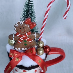 Mézikés bögrés karácsonyi dísz  - karácsony - adventi díszek - adventi asztaldísz - Meska.hu