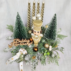 Diótörős adventi asztaldísz - karácsony - adventi díszek - adventi asztaldísz - Meska.hu