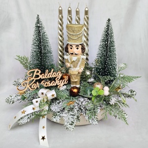 Diótörős adventi asztaldísz - karácsony - adventi díszek - adventi asztaldísz - Meska.hu