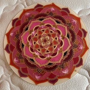 30 cm üvegfestett mandala, Otthon & Életmód, Dekoráció, Spiritualitás, Mandala, Festészet, Üvegművészet, MESKA