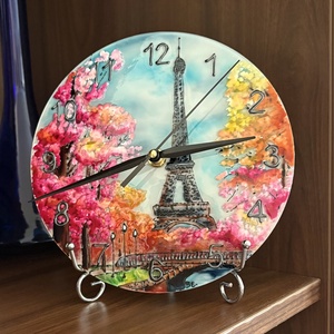 Üvegfestett falióra, Otthon & Életmód, Dekoráció, Fali és függő dekoráció, Falióra & óra, Festészet, MESKA