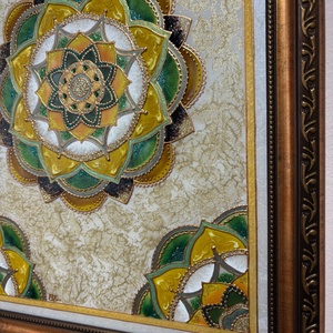 Királyi harmónia elegáns, keretezett mandala - otthon & életmód - dekoráció - spiritualitás - mandala - Meska.hu