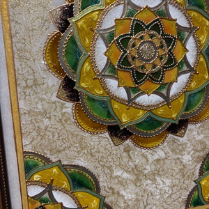 Királyi harmónia elegáns, keretezett mandala - Meska.hu