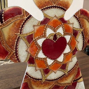 A Szív Fénye � Üvegfestett angyalkás mandala - otthon & életmód - dekoráció - spiritualitás - mandala - Meska.hu