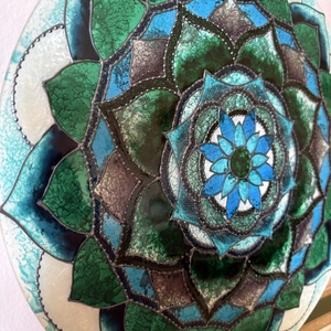 Smaragd Mélység � Üvegfestett mandala - otthon & életmód - dekoráció - spiritualitás - mandala - Meska.hu