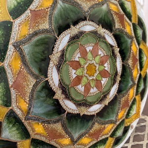 Aranyló Erdő Harmóniája � kézzel készült üvegfestett mandala (30 cm) - otthon & életmód - dekoráció - spiritualitás - mandala - Meska.hu
